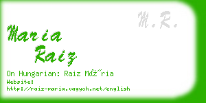 maria raiz business card